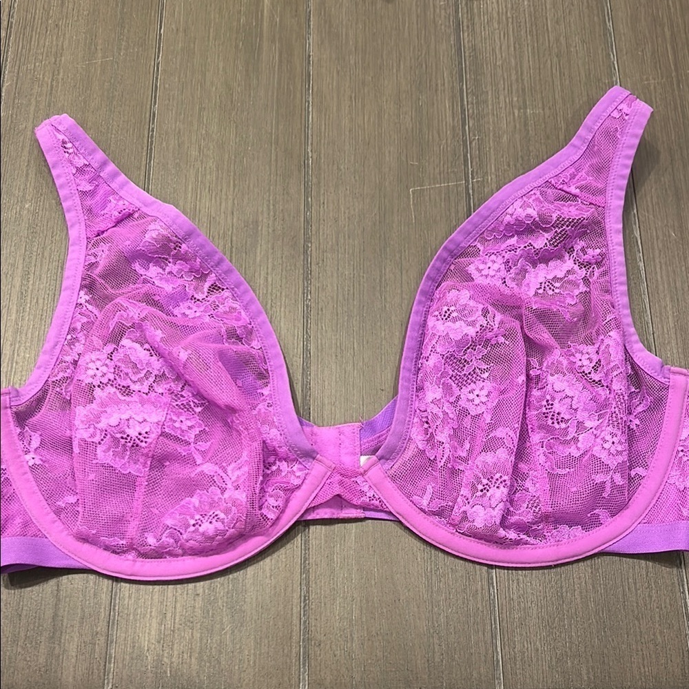 Cacique Lace Underwire Bra in Vibrant Purple - Picture 2 of 11
